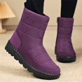 thumbnail image 6 of XIMIN Women’s Winter Boots Waterproof Snow Booties Mid Calf Boots with Zipper Warm Faux Fur Lined Cozy Comfortable Anti-Slip Sole Stylish Outdoor Shoes, 6 of 8