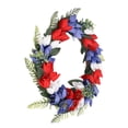 thumbnail image 3 of Corona Del Día De La Independencia, Coronas De Puerta Delantera Estilo Festivo Para Jardín Mgaxyff 4th of July Hanging Wreath, 3 of 8