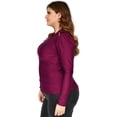 thumbnail image 2 of Blusa de satín Roman Fashion Tallas Extras 1802 Vino 36, 2 of 7