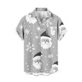 thumbnail image 1 of Mens Manga Corta Botón Abajo Camisas, Navidad Impreso Turndown Cuello Blusa, Top de Moda Casual, 1 of 3