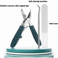 thumbnail image 3 of 3 Sets of Eagle Beak Beveled Nail Clippers for Men Women, Wide Jaw Opening Anti-Splash Slanted Nail Clipper for Thick Nails, Seniors & Ingrown Care (Green+Black), 3 of 8