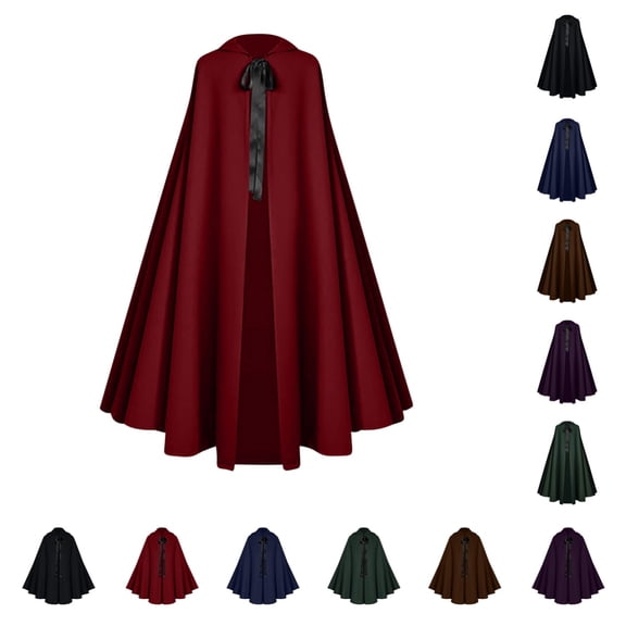 SAWOBUUN Victorian Steampunk Gothic Historical Renaissance Medieval Cape Stage Theater Halloween