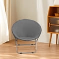 thumbnail image 6 of Removable Round Saucer Chair Cover Slipcover Only, for Adults Saucer Chair, for Furniture Protection Removable Spandex Soft Chair Covers (Grey), 6 of 11