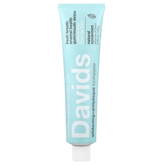Davids Whitening Antiplaque Premium Toothpaste - Natural Spearmint / 5.25 oz