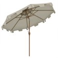 thumbnail image 3 of ZYPPP 9ft Patio Umbrella with Tilt and Crank, Outdoor Umbrella, Cream White, 3 of 11