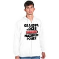 thumbnail image 5 of Grandpa Jokes Maximum Power Funny Zip Hoodie Sweatshirt Men Brisco Brands M, 5 of 6