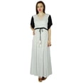 thumbnail image 4 of Bimba Long Maxi Dress Frilled Sleeve Cotton Gown Boho Chic Style Custom Clothing, 4 of 8
