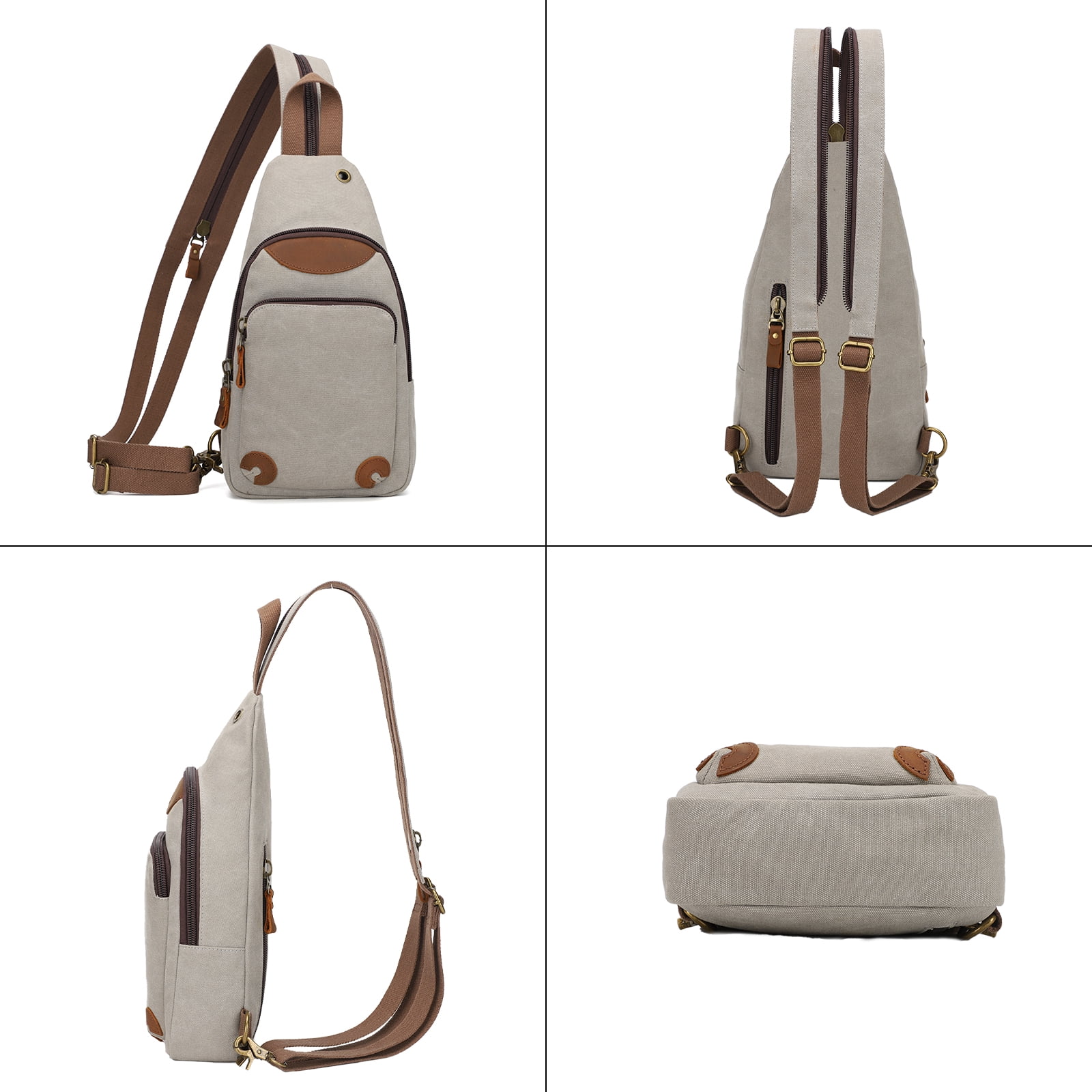 KL928 Canvas Sling Bag for Men Women Crossbody Backpack Sling Backpack Shoulder Bag Casual Daypacks
