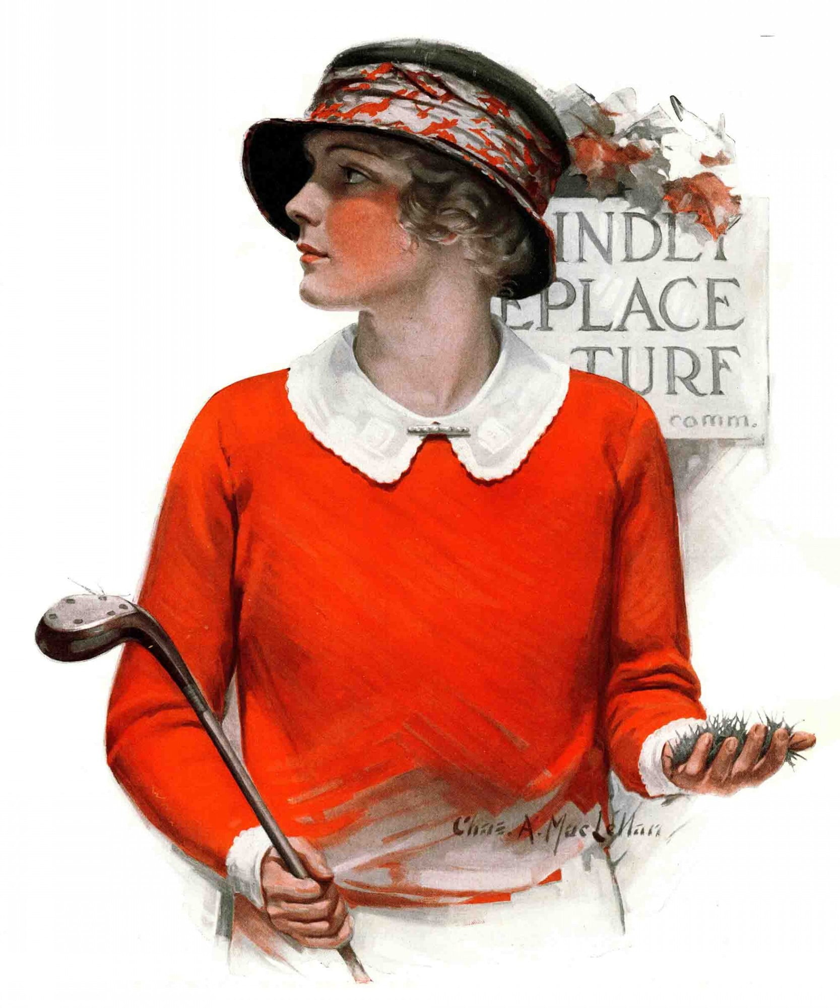 Marmont Hill Kindly Replace Turf by Charles A. Maclellan Painting Print on Canvas