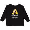 thumbnail image 3 of Inktastic My Meme Grandma Loves Me Giraffe Boys or Girls Long Sleeve Toddler T-Shirt, 3 of 5