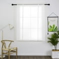 thumbnail image 4 of Yipa Semi-Blackout Short Curtain,Tie Up Window Curtains,Voile Kitchen Valance,Slot Top Cafe Cafe,Rod Pocket Curtain Panel White 47.2" Width x47.2" Length 2-Panel, 4 of 9