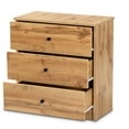 thumbnail image 2 of Baxton Studio Decon Modern and Contemporary Oak Brown Finished Wood 3-Drawer Storage Chest, 2 of 7