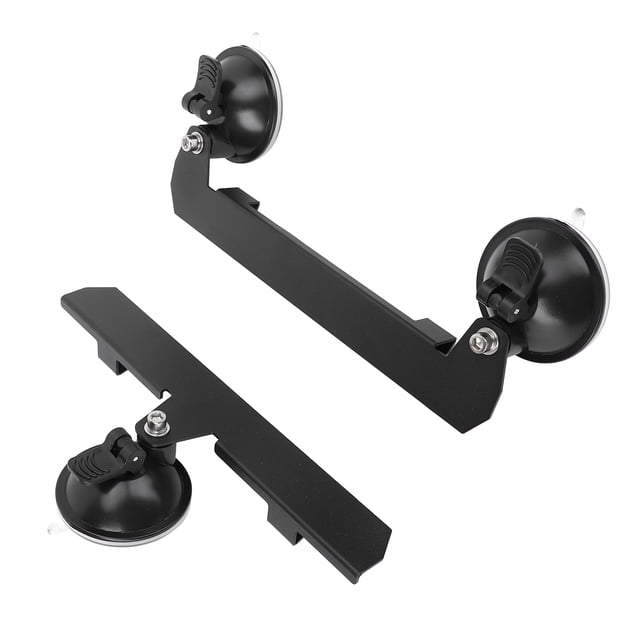 Car Window Mounting Kit, Alloy Steel Rack Protective Padding Suction Cup Mount Bracket Firm Adsorption for Mini Satellite Antenna