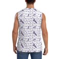 thumbnail image 4 of Balery Lavender Flowers Men's Sleeveless Muscle Shirts Workout Tank Top, Moisture Wicking, Odor Protection-3X-Large, 4 of 8