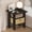 Black, variant on Furinno Andrey End Table Nightstand with Bin Drawer, White/Black