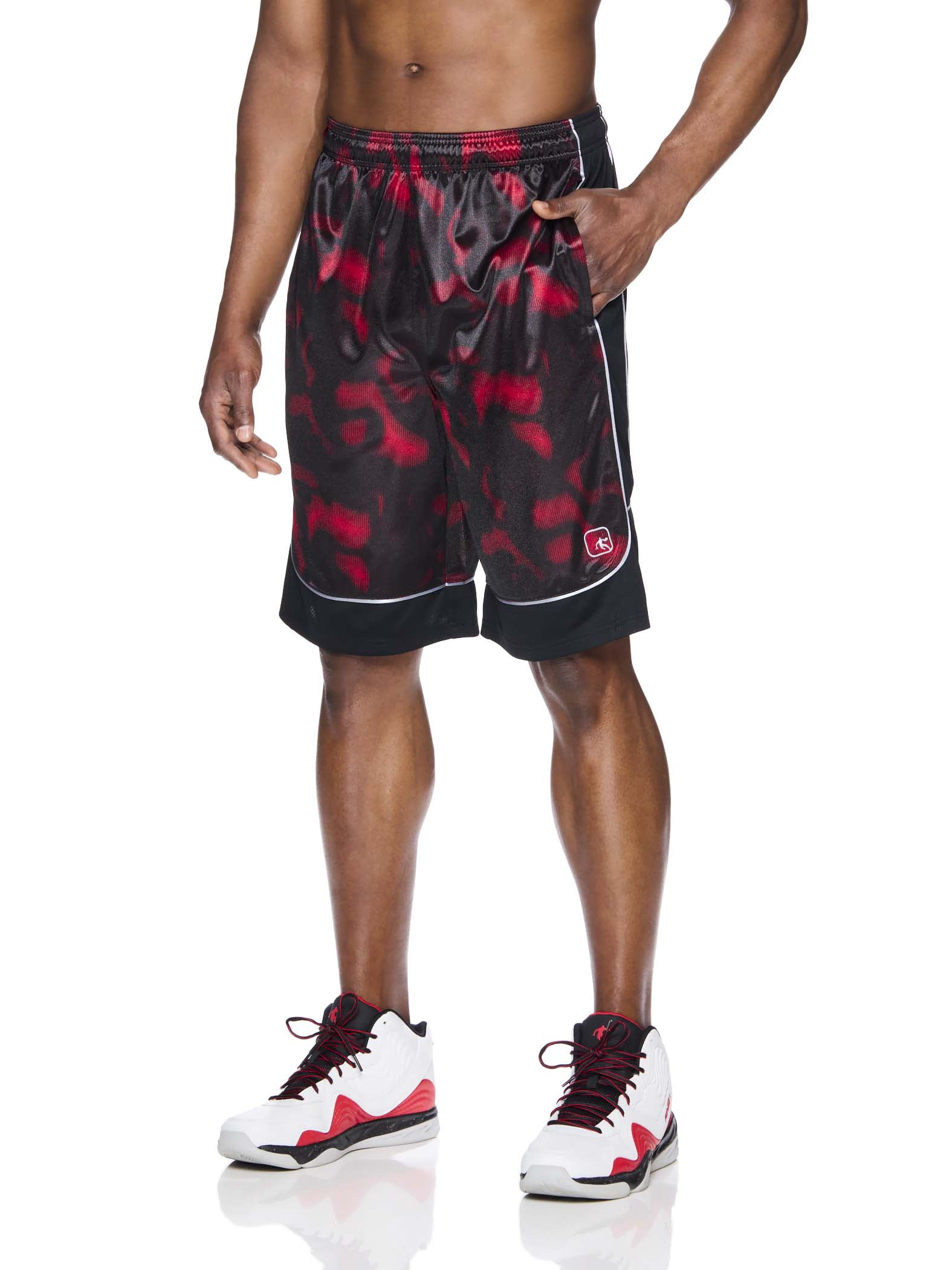 AND1 Mens and Big Mens All Courts 11" Printed Shorts, up to Sizes 5XL
