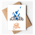 thumbnail image 1 of Cultura del mapa de Escocia Nota en blanco del sobre de la tarjeta de agradecimiento, 1 of 4