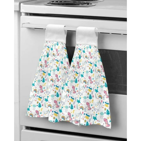 

Dinosaur Rainbow Cartoon Hand Towel Quick Dry Microfiber Towels Kitchen Sof