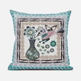 thumbnail image 2 of Love Your Vase Peacock Throw Pillow with Removable Cover in Gray Black Pink 18x18, 2 of 7