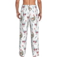 thumbnail image 3 of Uemuo Funny Chicken Pattern Men's Wide Leg Palazzo Lounge Pants with Pockets Light Weight Loose Comfy Casual Pajama Pants-, 3 of 9