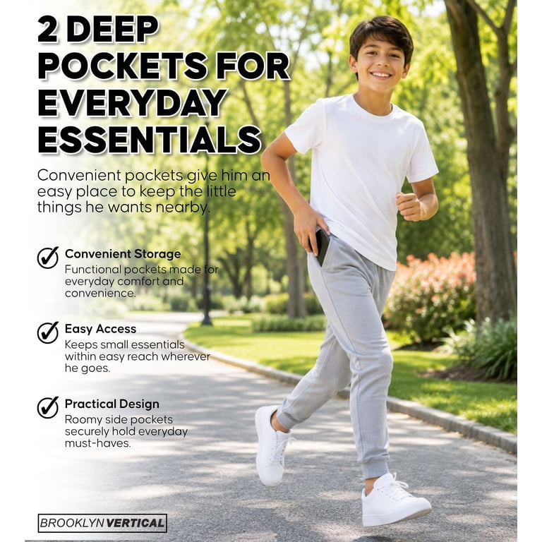 Brooklyn Vertical Boys 3-Pack Poly Fleece Joggers photo 4