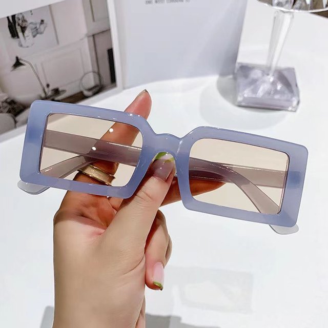 Gafas De Sol con montura pequeña para mujer, lentes cuadradas De Color gelatina a la moda, tendencia De viaje al aire libre, UV400