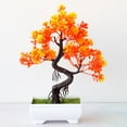 thumbnail image 3 of leaveforme Small Artificial Bonsai Tree Fake Plant Potted House Plants Japanese Pine Bonsai Plant Faux Bonsai for Home Indoor Decoration Office Windowsill Yard Desktop Display, 3 of 4