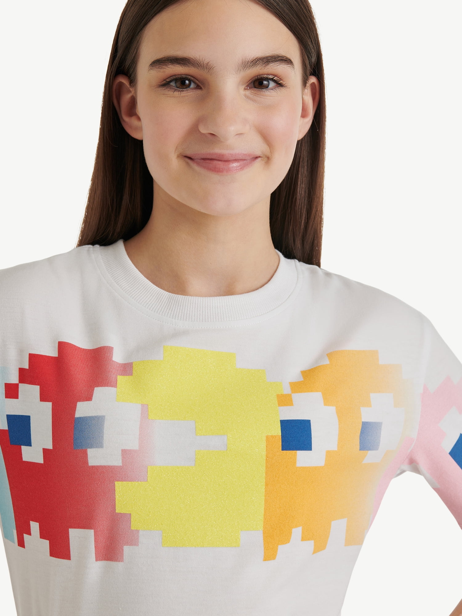 Justice Girls PAC-MAN Graphic T-Shirt, Sizes XS-XL & Plus