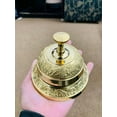 thumbnail image 3 of Maritime Treasures Solid Brass Classic Office Desk Bell with Traditional Art Work Loud Desk Office, 3 of 7