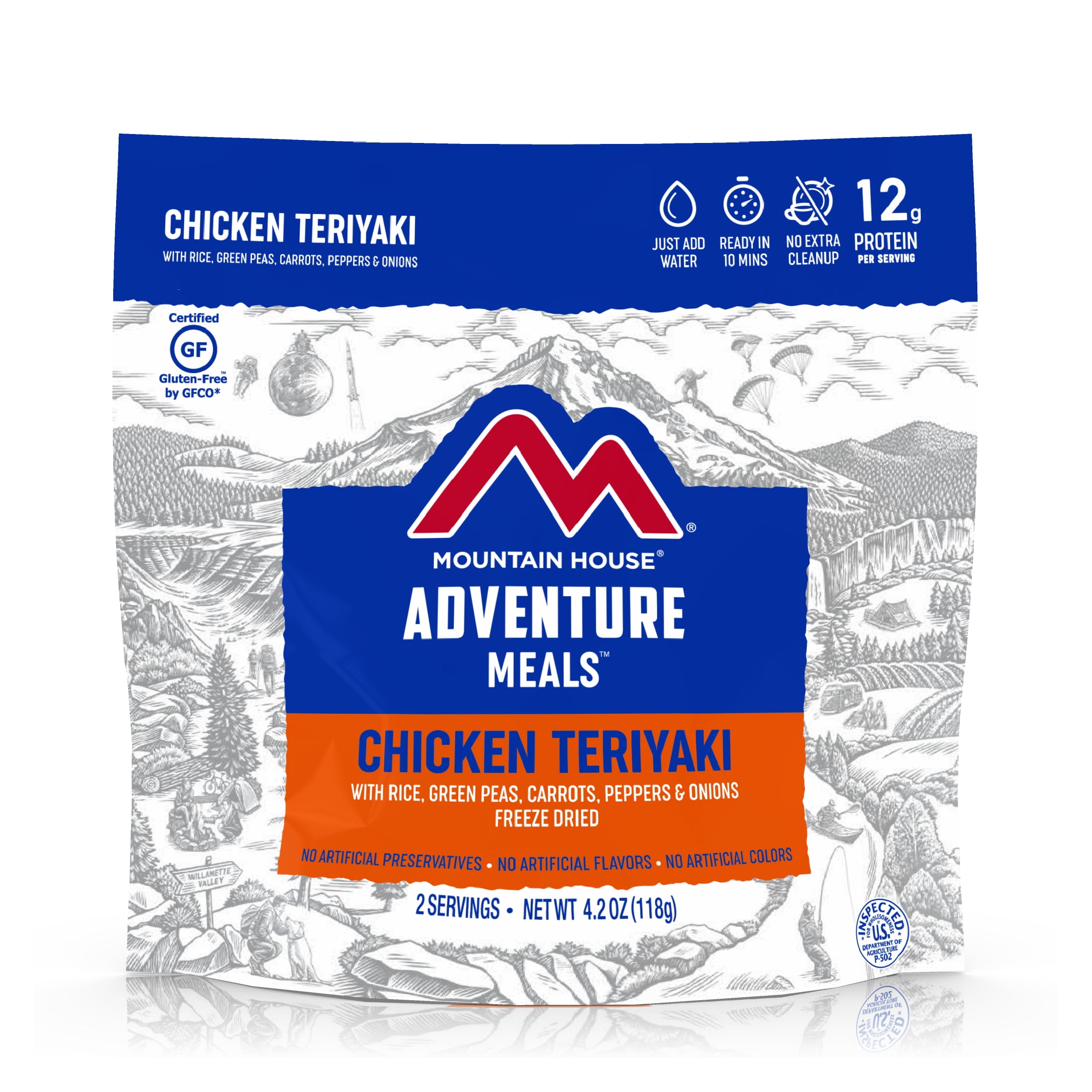 Mountain House Chicken Teriyaki with Rice, Freeze Dried Backpacking & Camping Food, 2 Servings, Gluten-Free