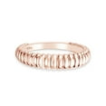 thumbnail image 2 of AFFY 14K Rose Gold Over Sterling Silver Vintage Dome Eternity Band Ring Jewelry For Gifts Ring Size-4.5, 2 of 5