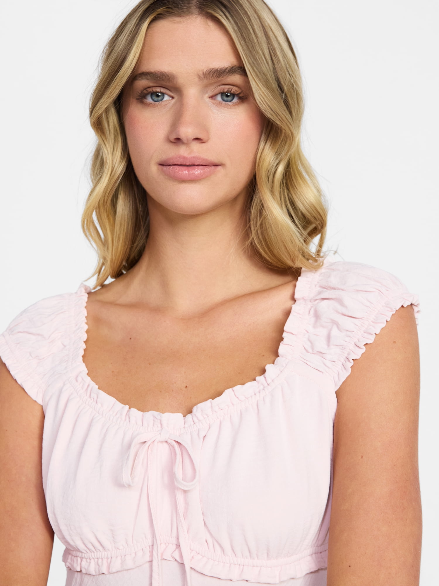 No Boundaries Fit and Flare Mini Dress with Short Sleeves, Women's XXS-XXL