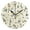 Black, variant on Cartoon Daisies Leaves Round Wall Clock Silent Analog Battery Operated Gold Pointer Home Decor 9.84" Diameter