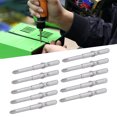 thumbnail image 2 of Fosa Screwdriver Head,10Pcs 4mm Cross Screwdriver Bit S2 Alloy Steel Magnetic Electric Screwdriver Head Hand Tools,Screwdriver Head Bit, 2 of 8