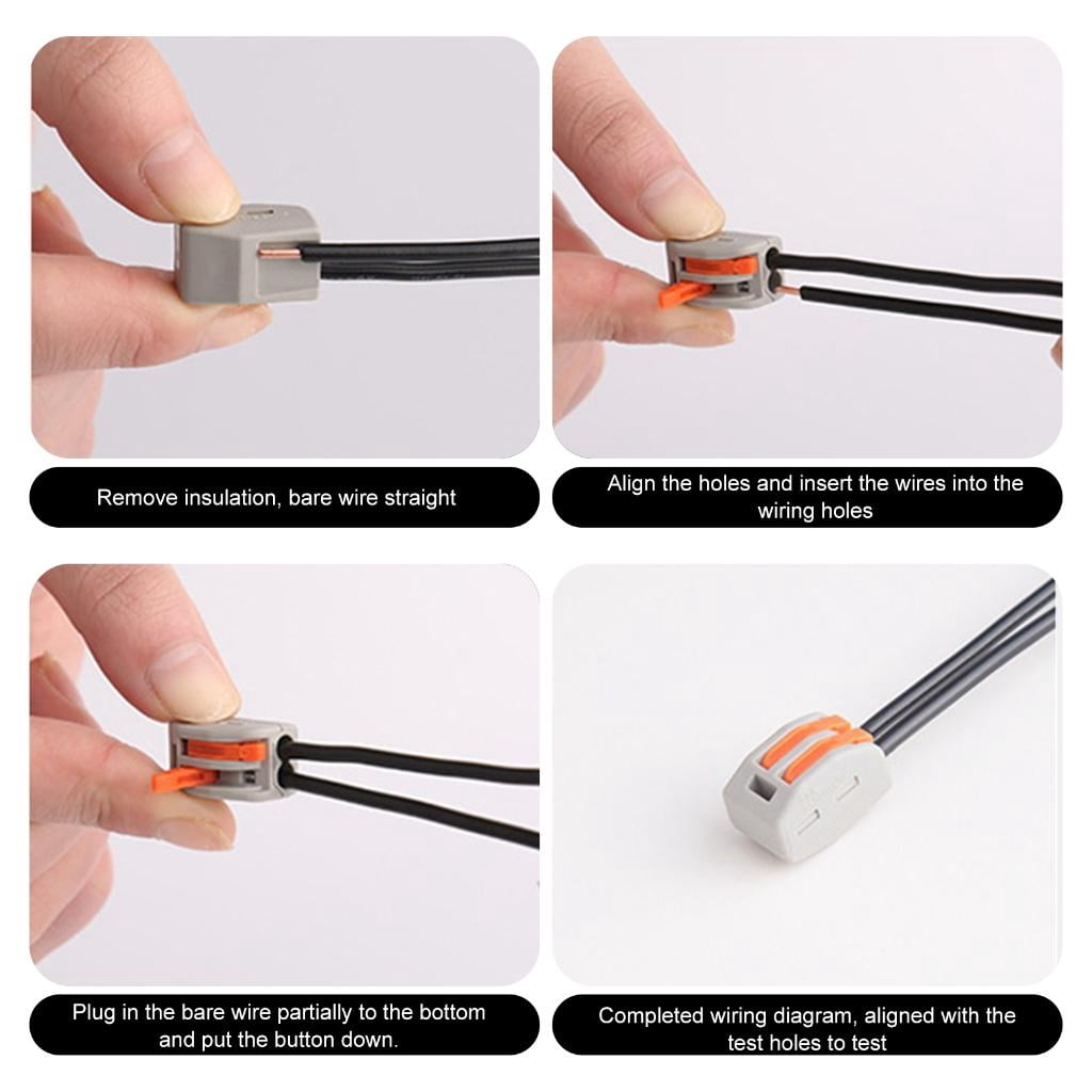 Splicing Connector Assortment Multifunctional Wire Splices Connector Set Compact Electrical Wire Connector set 120pcs
