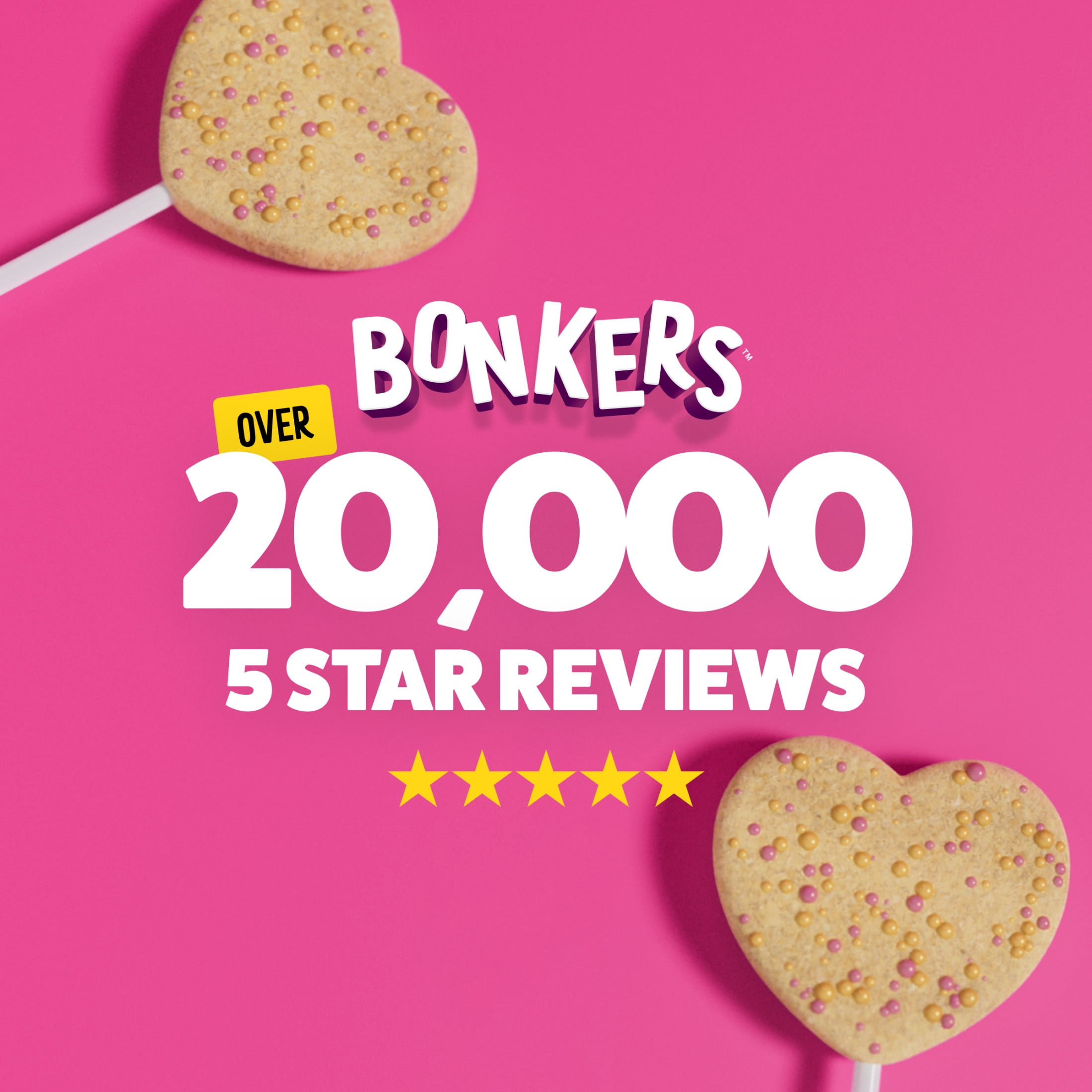 BONKERS Purrpops Birthday Edition Freeze-Dried Chicken Flavored Lollipop Treats for Cats, 4 pack