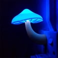 thumbnail image 3 of LED Night Light Mushroom Wall Socket Lamp EU US Plug Warm White Light-control Sensor Bedroom Light Home Decoration, 3 of 10