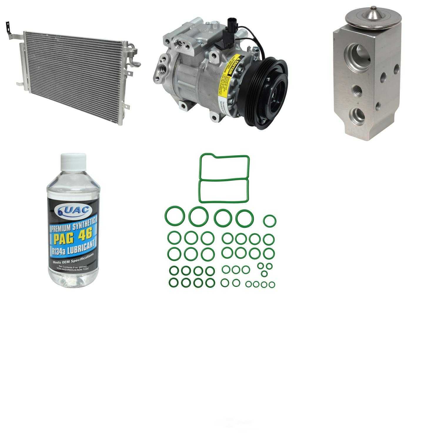 Uac Kt 4990A A/C Compressor And Component Kit Fits select: 2007-2009 KIA SPECTRA, 2007-2008 KIA SPECTRA5