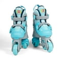 thumbnail image 5 of EONROACOO 2-in-1 Toddler Kids Roller Skates for Girls Boys, Adjustable Sizes, Light up(M, Blue), 5 of 10