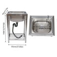 thumbnail image 4 of Single Bowl Commercial Utility Sink, Stainless Steel Freestanding Kitchen Sink with Storage Shelf Polished Silver, 4 of 8