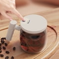 thumbnail image 1 of Vaso mezclador autoagitable de alta velocidad | Taza de café de viaje automática | Espumador de chocolate caliente | Vidrio de borosilicato | Agitación eficiente | Beige o blanco | 10x10x7,5cm |, 1 of 6