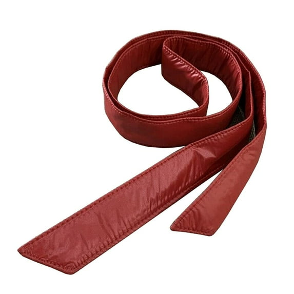 YM YOUMU Women Puffer Ribbon Waistband wide Belt Winter Casual