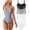 Black,grey,white, variant on Women's 3 Piece Bodysuits Sexy Ribbed Sleeveless Adjustable Spaghetti Strip Tops Shapewear Bodysuits