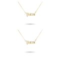 thumbnail image 1 of Minnieouse Letra inglesa constelaciones tema zodiaco collar Ins colgante para amante amigo Festival cumpleaños regalos Piscis oro piscis oro 2piezas Minnieouse CBP216321, 1 of 6