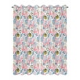 thumbnail image 2 of nqOlkjepod Outdoor Curtains for Patio Waterproof, Pink Blue Coral Outdoor Privacy Panels Grommet, Coastal Summer Beach Fish Ocean Blackout Outside Curtains for Porch/Cabana 54"x108", 2 Panels, 2 of 8