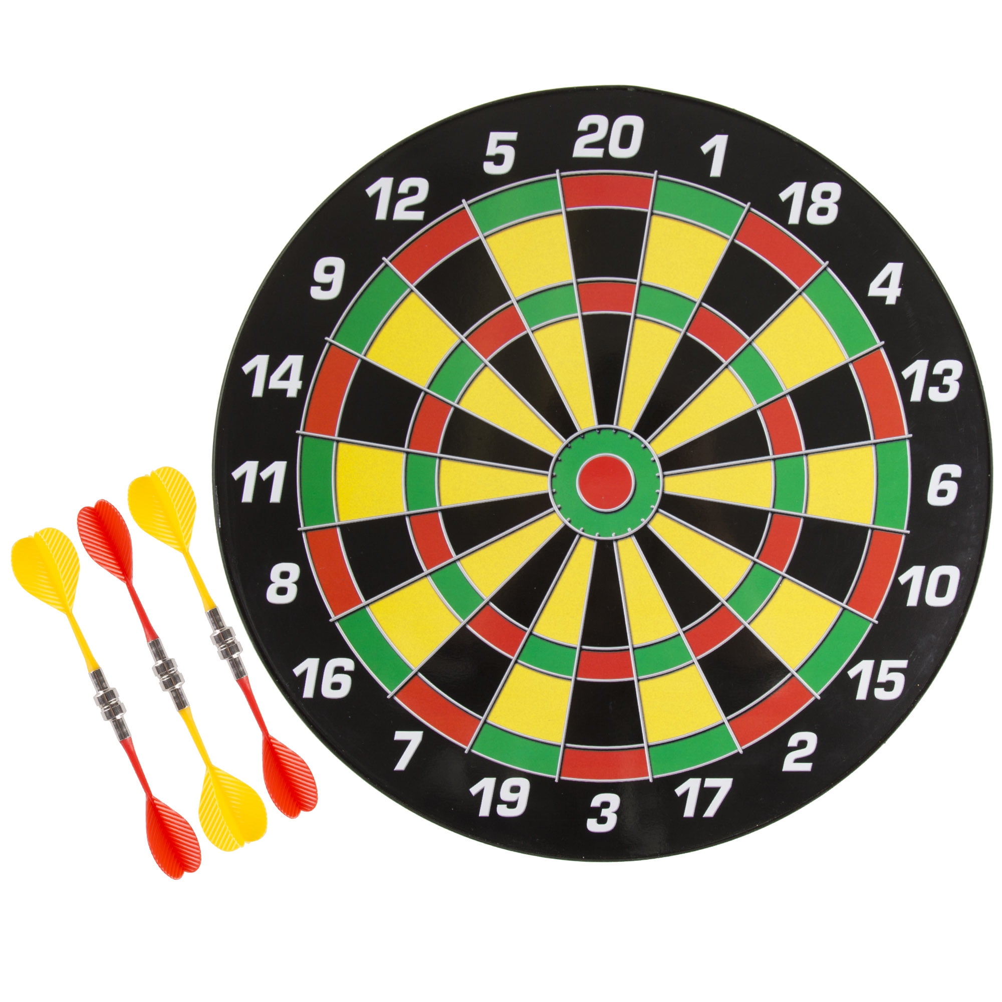 Hey Play Magnetic Dart Board Set With 16 IN Board 6 Colorful Darts 