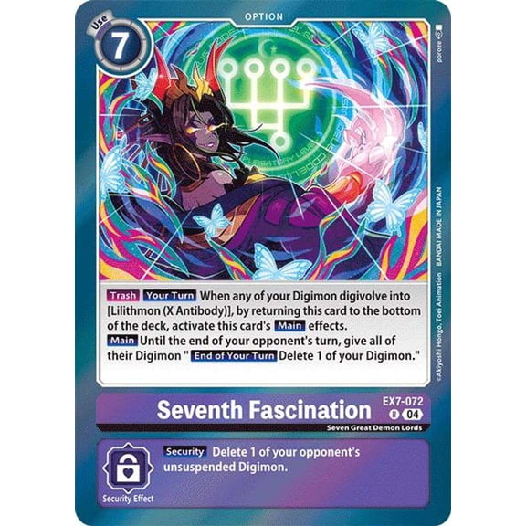 Digimon Liberator Rare Seventh Fascination EX7-072