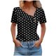 thumbnail image 1 of Camisetas de Manga Corta para Mujeres Casual, Camiseta con Botón Impreso a Damas para Diario, Espectáculo Y Fiesta, 1 of 6