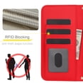 thumbnail image 6 of Allytechgroup Wallet Case for iPhone XR with Credit Card Slot, RFID Blocking PU Leather Case with Lanyard & Shoulder Strap & Kickstand Shockproof Bumper for Women Men, Red, 6 of 8