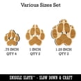 thumbnail image 2 of Wolf Coyote Paw Print Wood Buttons for Crochet Knitting Sewing DIY Craft - Various Sizes (8pcs), 2 of 7